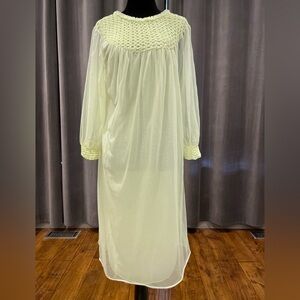 Vintage Canadian Maid lime green nightgown